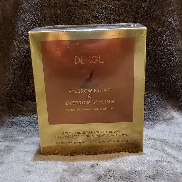 DEROL Eyebrow Stamp & Eyebrow Styling Stencil Kit Dark Cocoa Brown - Picture 1 of 6